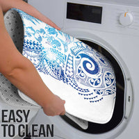 New Zealand Sea Animals Bathroom Set with Maori Koru Tribal Tattoo and Silver Ferns Galaxy Style LT03 - Polynesian Pride