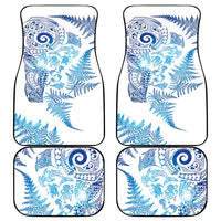 New Zealand Sea Animals Car Mats with Maori Koru Tribal Tattoo and Silver Ferns Galaxy Style LT03 - Polynesian Pride