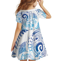 New Zealand Sea Animals Family Matching Mermaid Dress and Hawaiian Shirt with Maori Koru Tribal Tattoo and Silver Ferns Galaxy Style LT03 - Polynesian Pride