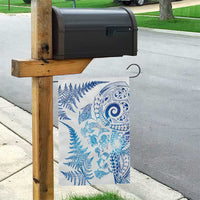 New Zealand Sea Animals Garden Flag with Maori Koru Tribal Tattoo and Silver Ferns Galaxy Style LT03 - Polynesian Pride
