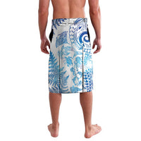 New Zealand Sea Animals Lavalava with Maori Koru Tribal Tattoo and Silver Ferns Galaxy Style LT03 - Polynesian Pride