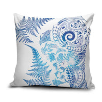 New Zealand Sea Animals Pillow Cover with Maori Koru Tribal Tattoo and Silver Ferns Galaxy Style LT03 Multicolor - Polynesian Pride