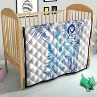 New Zealand Sea Animals Quilt with Maori Koru Tribal Tattoo and Silver Ferns Galaxy Style LT03 - Polynesian Pride
