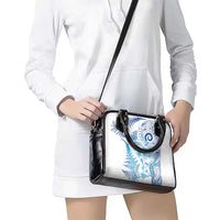 New Zealand Sea Animals Shoulder Handbag with Maori Koru Tribal Tattoo and Silver Ferns Galaxy Style LT03 - Polynesian Pride
