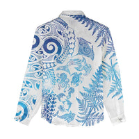 New Zealand Sea Animals Women Casual Shirt with Maori Koru Tribal Tattoo and Silver Ferns Galaxy Style LT03 - Polynesian Pride