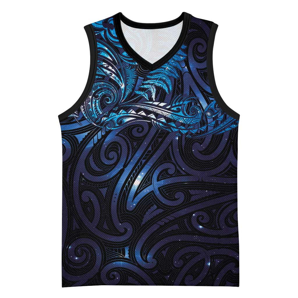 New Zealand New Year-Matariki Basketball Jersey Aotearoa Maori Tattoo Galaxy Sky
