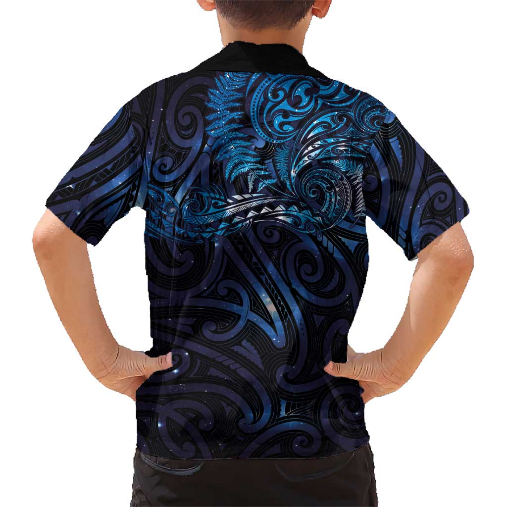 New Zealand New Year-Matariki Family Matching Long Sleeve Bodycon Dress and Hawaiian Shirt Aotearoa Maori Tattoo Galaxy Sky LT03 - Polynesian Pride