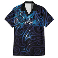 New Zealand New Year-Matariki Family Matching Long Sleeve Bodycon Dress and Hawaiian Shirt Aotearoa Maori Tattoo Galaxy Sky LT03 Dad's Shirt - Short Sleeve Multicolor - Polynesian Pride