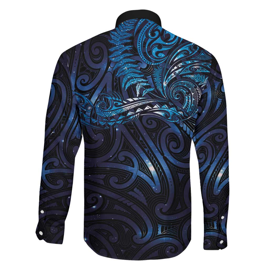 New Zealand New Year-Matariki Family Matching Long Sleeve Bodycon Dress and Hawaiian Shirt Aotearoa Maori Tattoo Galaxy Sky LT03 - Polynesian Pride