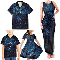 New Zealand New Year-Matariki Family Matching Tank Maxi Dress and Hawaiian Shirt Aotearoa Maori Tattoo Galaxy Sky LT03 - Polynesian Pride