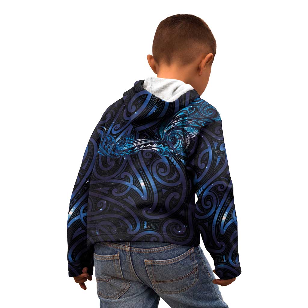 New Zealand New Year-Matariki Kid Hoodie Aotearoa Maori Tattoo Galaxy Sky