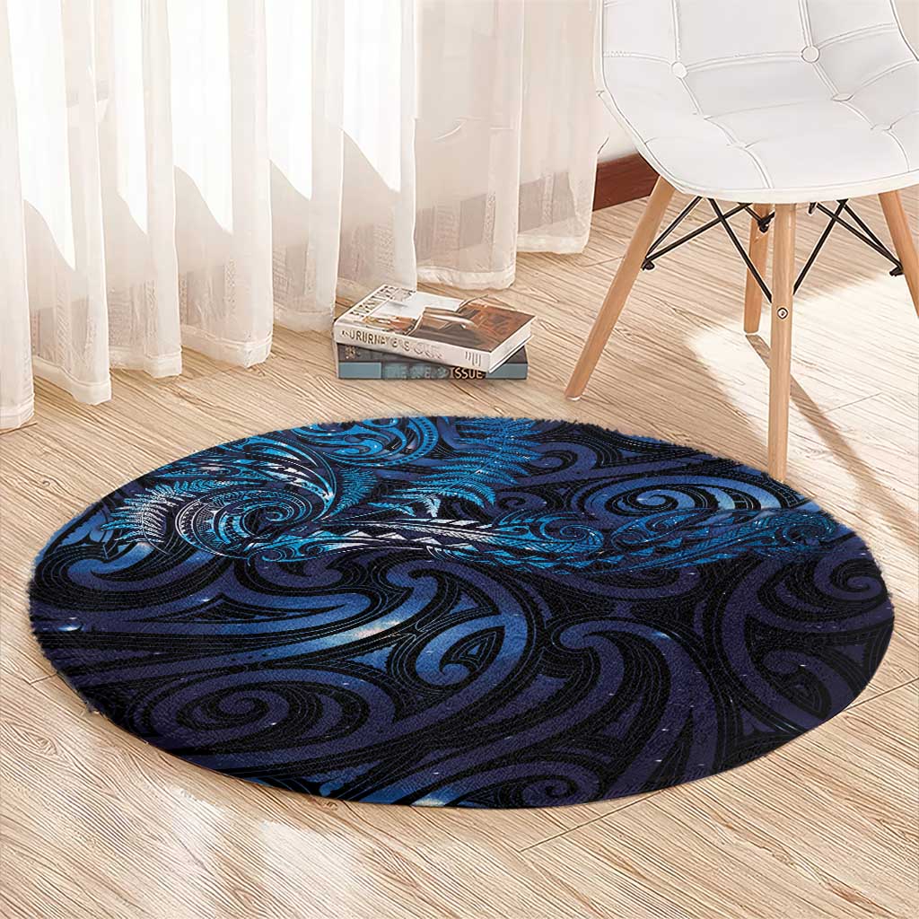 New Zealand New Year-Matariki Round Carpet Aotearoa Maori Tattoo Galaxy Sky