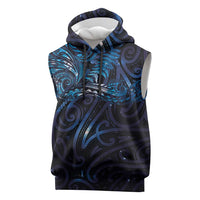 New Zealand New Year-Matariki Sleeveless Hoodie Aotearoa Maori Tattoo Galaxy Sky