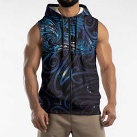 New Zealand New Year-Matariki Sleeveless Zip Hoodie Aotearoa Maori Tattoo Galaxy Sky LT03 - Polynesian Pride