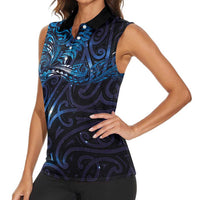 New Zealand New Year-Matariki Women Sleeveless Polo Shirt Aotearoa Maori Tattoo Galaxy Sky