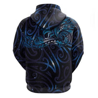 New Zealand New Year-Matariki Zip Hoodie Aotearoa Maori Tattoo Galaxy Sky