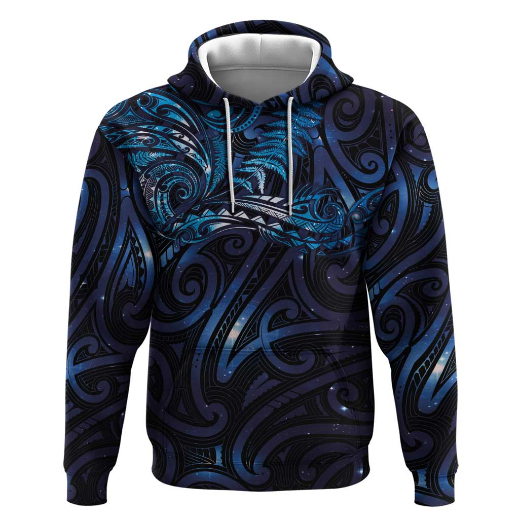 New Zealand New Year-Matariki Zip Hoodie Aotearoa Maori Tattoo Galaxy Sky