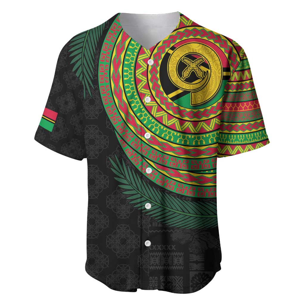 Vanuatu Tribal Tattoo with Namele Leaves Baseball Jersey
