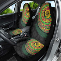 Vanuatu Tribal Tattoo with Namele Leaves Car Seat Cover