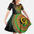 Vanuatu Tribal Tattoo with Namele Leaves Family Matching Mermaid Dress and Hawaiian Shirt