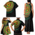 Vanuatu Tribal Tattoo with Namele Leaves Family Matching Tank Maxi Dress and Hawaiian Shirt