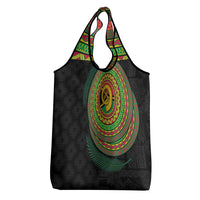 Vanuatu Tribal Tattoo with Namele Leaves Grocery Bag