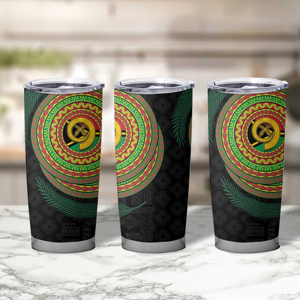 Vanuatu Tribal Tattoo with Namele Leaves Tumbler Cup