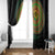 Vanuatu Tribal Tattoo with Namele Leaves Window Curtain