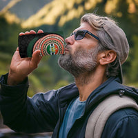 Penama Tribal Tattoo with Namele Leaves 4 in 1 Can Cooler Tumbler