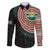 Penama Tribal Tattoo with Namele Leaves Family Matching Long Sleeve Bodycon Dress and Hawaiian Shirt