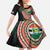 Penama Tribal Tattoo with Namele Leaves Family Matching Mermaid Dress and Hawaiian Shirt