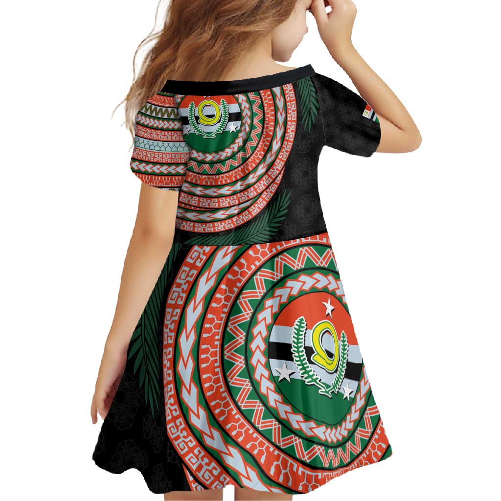 Penama Tribal Tattoo with Namele Leaves Family Matching Short Sleeve Bodycon Dress and Hawaiian Shirt LT03 - Polynesian Pride