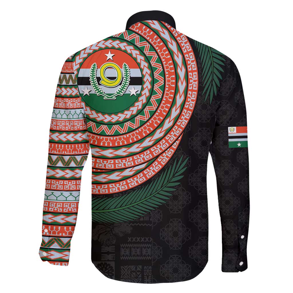 Penama Tribal Tattoo with Namele Leaves Family Matching Summer Maxi Dress and Hawaiian Shirt