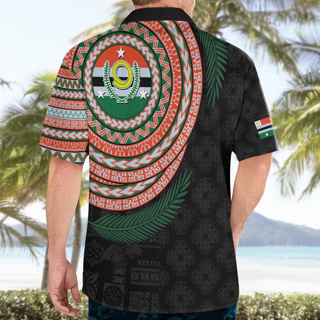 Penama Tribal Tattoo with Namele Leaves Hawaiian Shirt