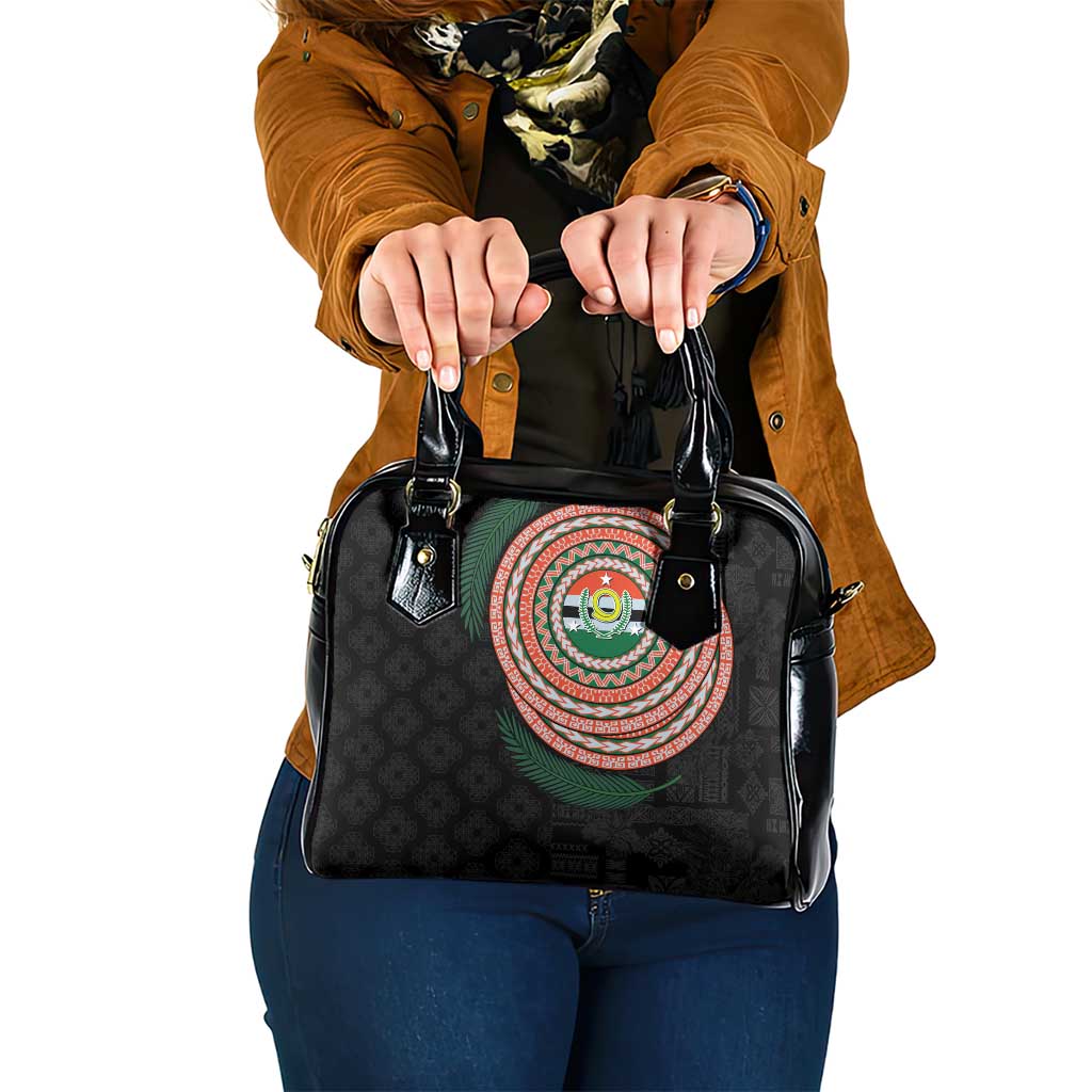 Penama Tribal Tattoo with Namele Leaves Shoulder Handbag