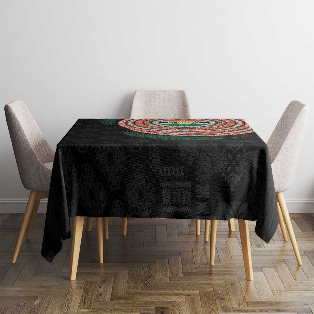 Penama Tribal Tattoo with Namele Leaves Tablecloth