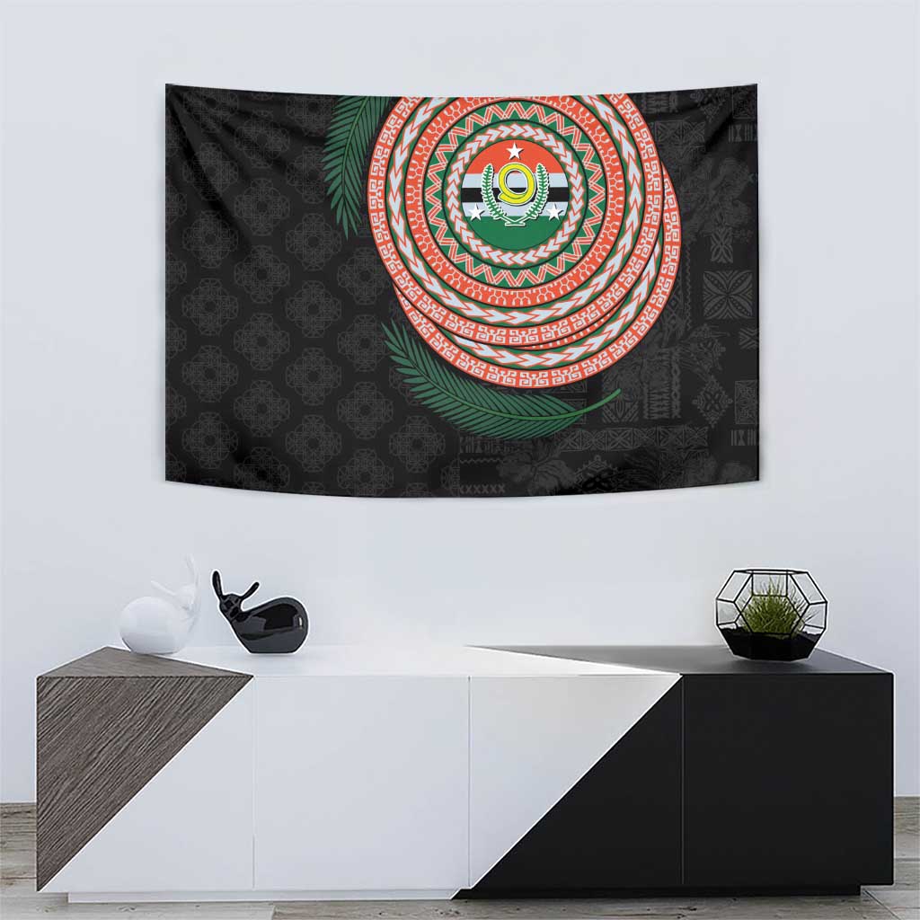 Penama Tribal Tattoo with Namele Leaves Tapestry