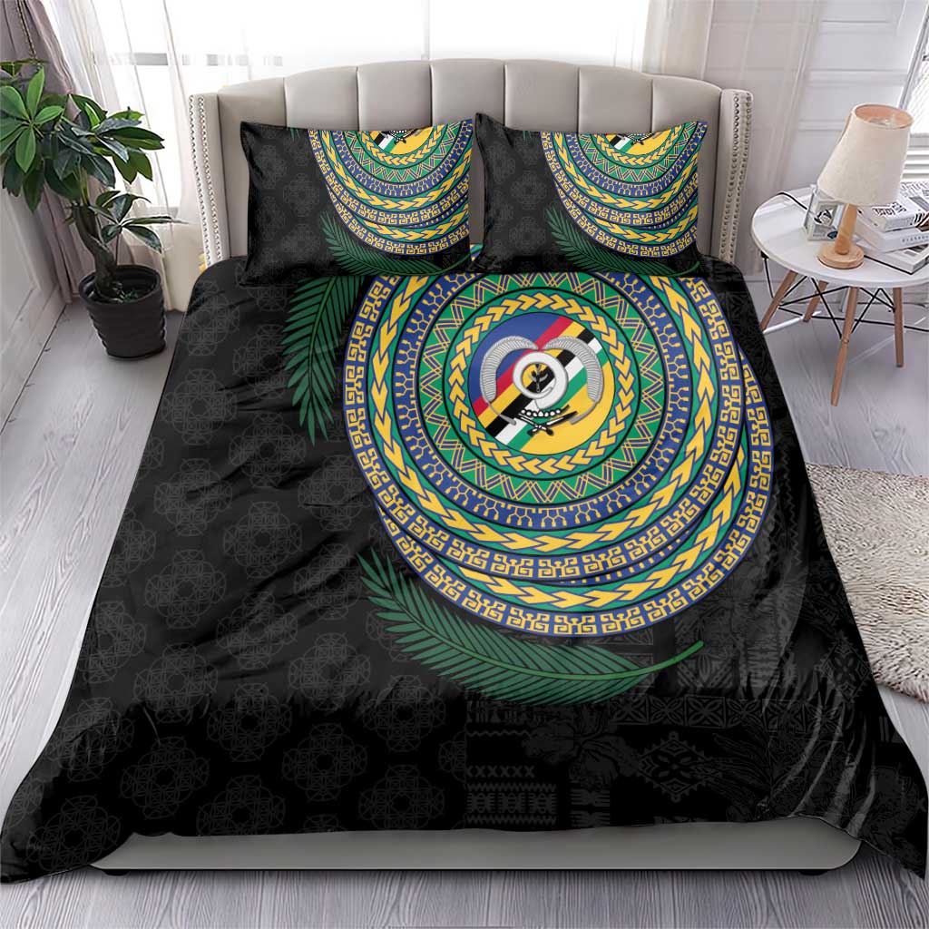 Torba Tribal Tattoo with Namele Leaves Bedding Set