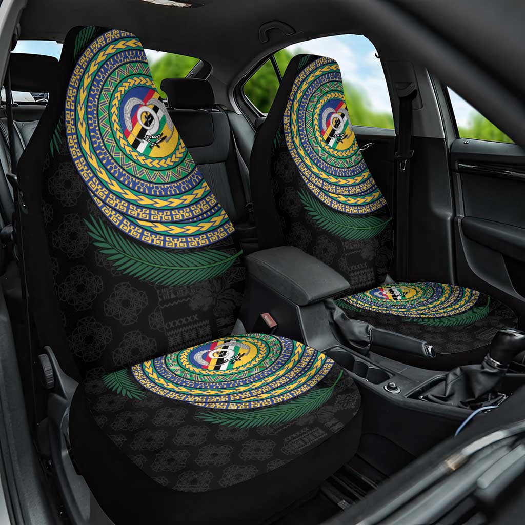 Torba Tribal Tattoo with Namele Leaves Car Seat Cover