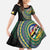 Torba Tribal Tattoo with Namele Leaves Family Matching Long Sleeve Bodycon Dress and Hawaiian Shirt