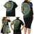 Torba Tribal Tattoo with Namele Leaves Family Matching Long Sleeve Bodycon Dress and Hawaiian Shirt