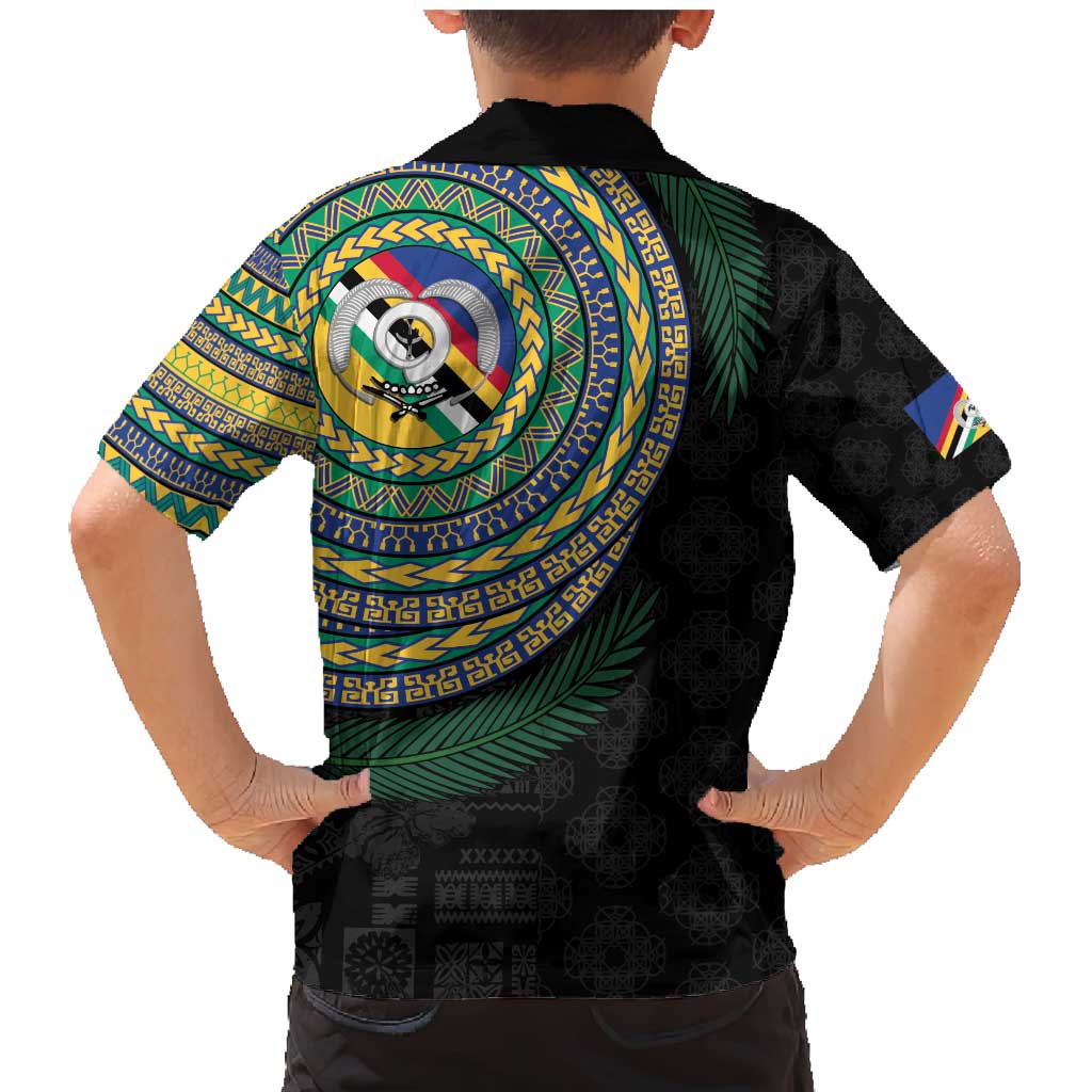 Torba Tribal Tattoo with Namele Leaves Family Matching Mermaid Dress and Hawaiian Shirt LT03 - Polynesian Pride