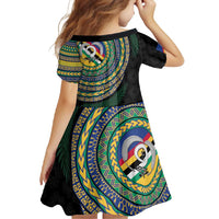 Torba Tribal Tattoo with Namele Leaves Family Matching Mermaid Dress and Hawaiian Shirt LT03 - Polynesian Pride