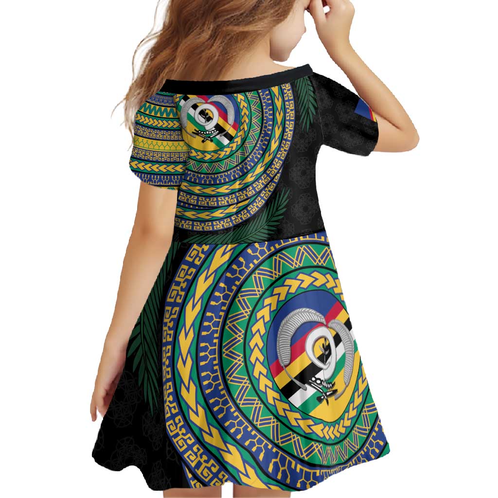 Torba Tribal Tattoo with Namele Leaves Family Matching Short Sleeve Bodycon Dress and Hawaiian Shirt LT03 - Polynesian Pride