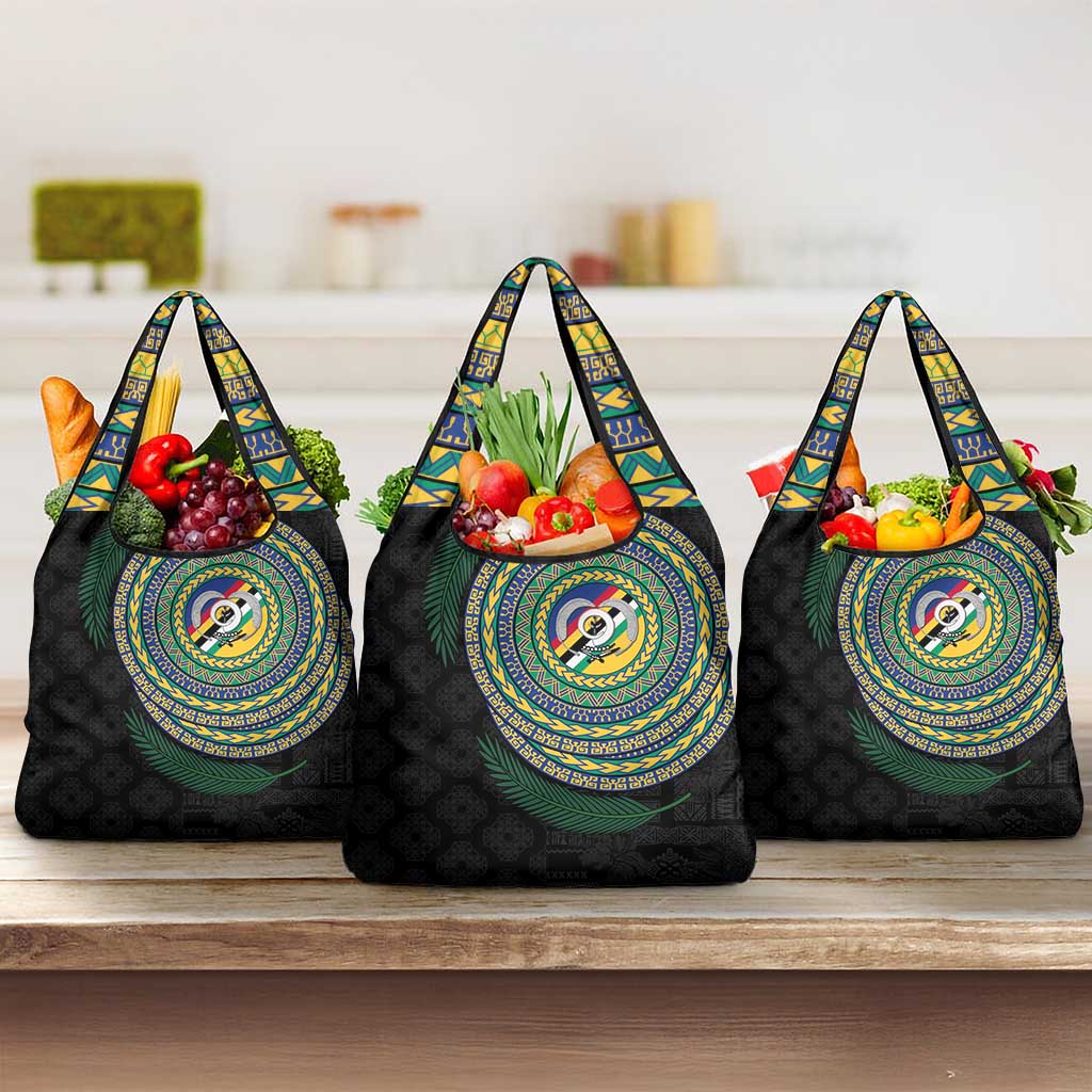 Torba Tribal Tattoo with Namele Leaves Grocery Bag