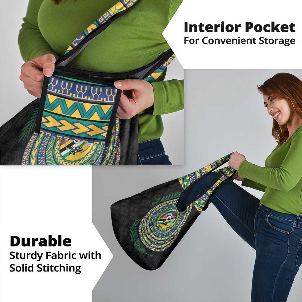 Torba Tribal Tattoo with Namele Leaves Grocery Bag