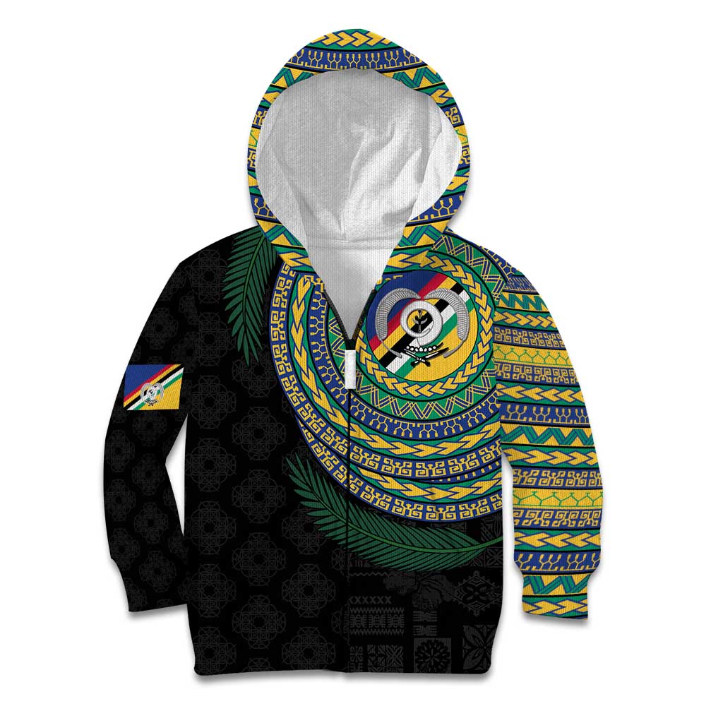 Torba Tribal Tattoo with Namele Leaves Kid Hoodie