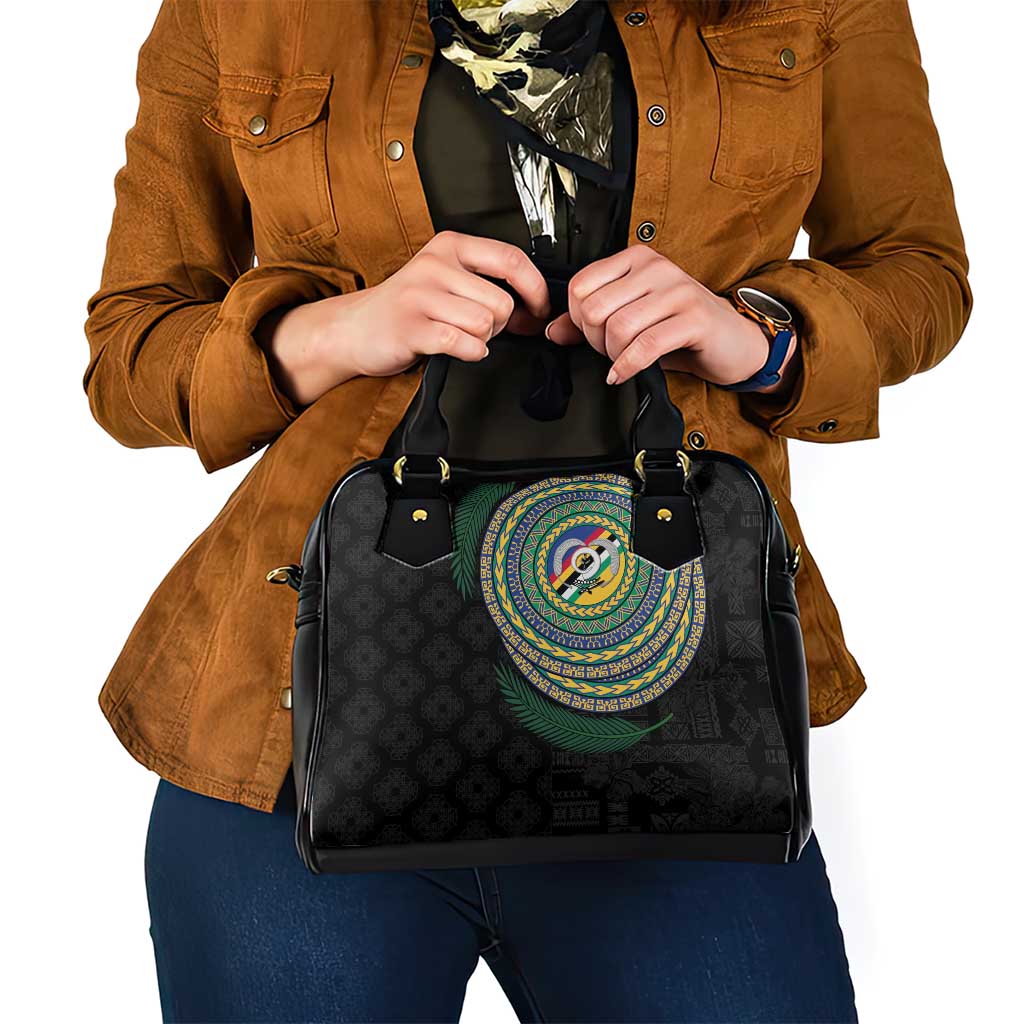 Torba Tribal Tattoo with Namele Leaves Shoulder Handbag