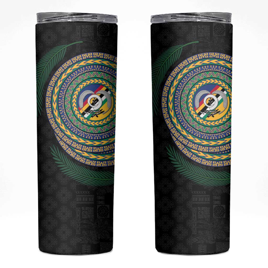 Torba Tribal Tattoo with Namele Leaves Skinny Tumbler