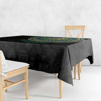 Torba Tribal Tattoo with Namele Leaves Tablecloth